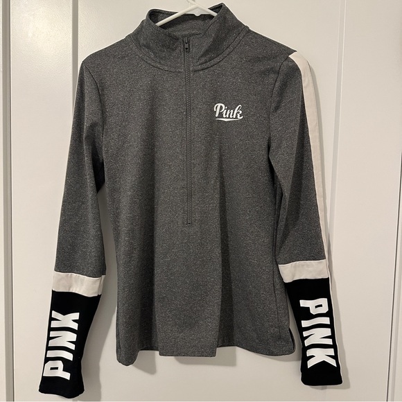 PINK Victoria's Secret Tops - Victorias Secret PINK Ultimate Half Zip Pullover Track Jacket Size Small Women’s